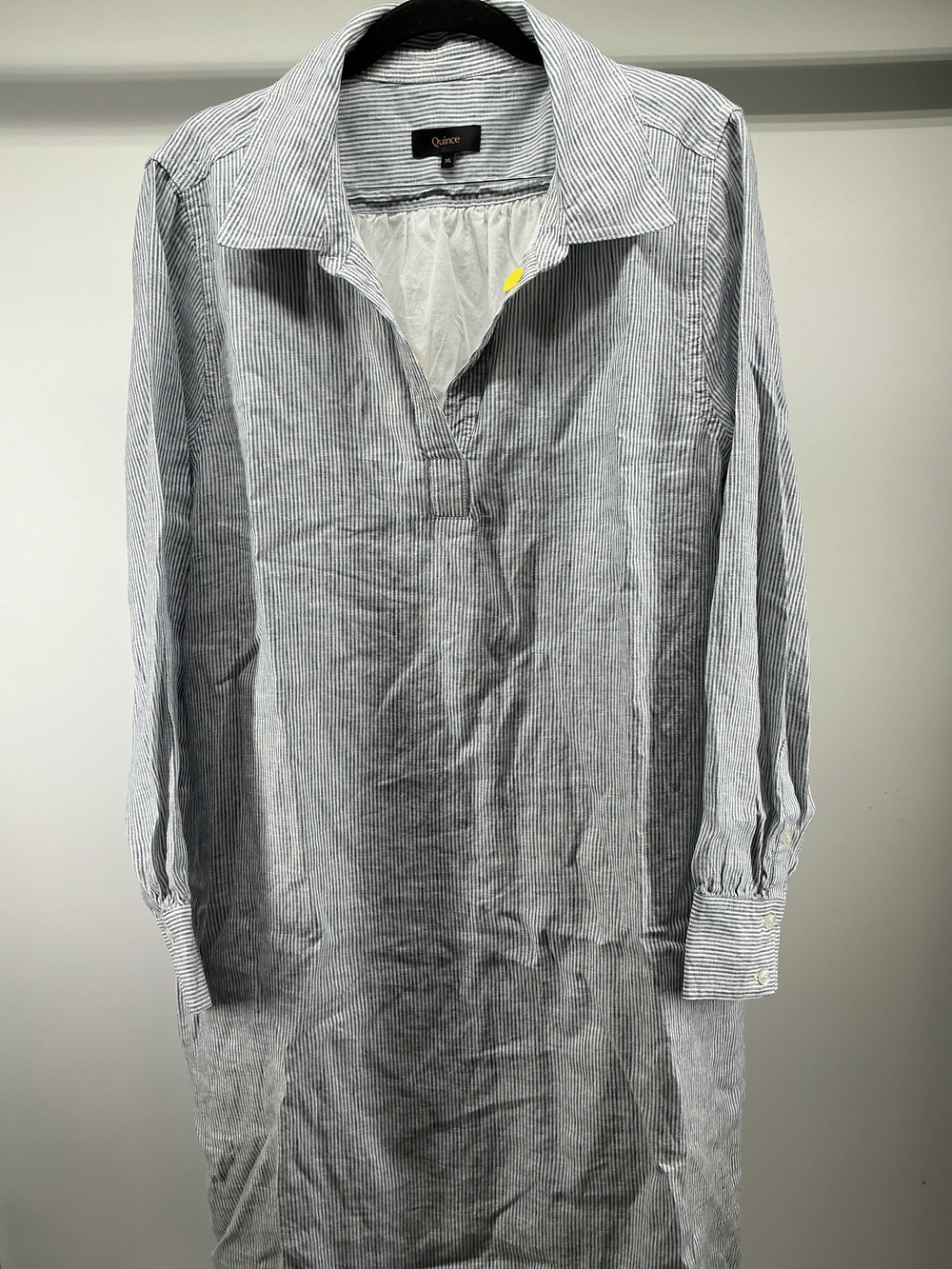 100% European Linen Popover Maxi Dress